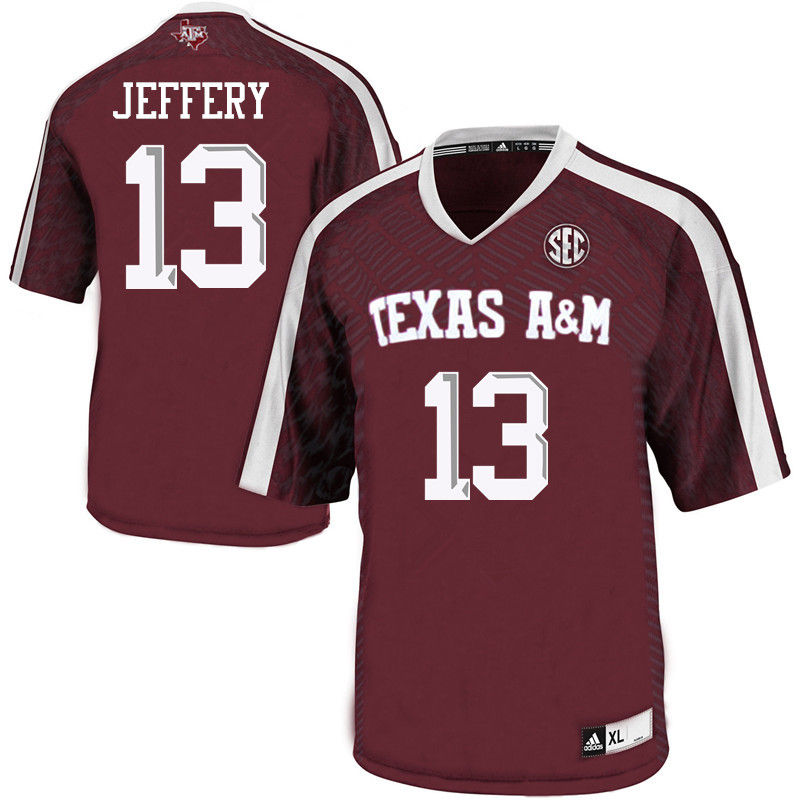 Men #13 Jamal Jeffery Texas A&M Aggies College Football Jerseys-Maroon